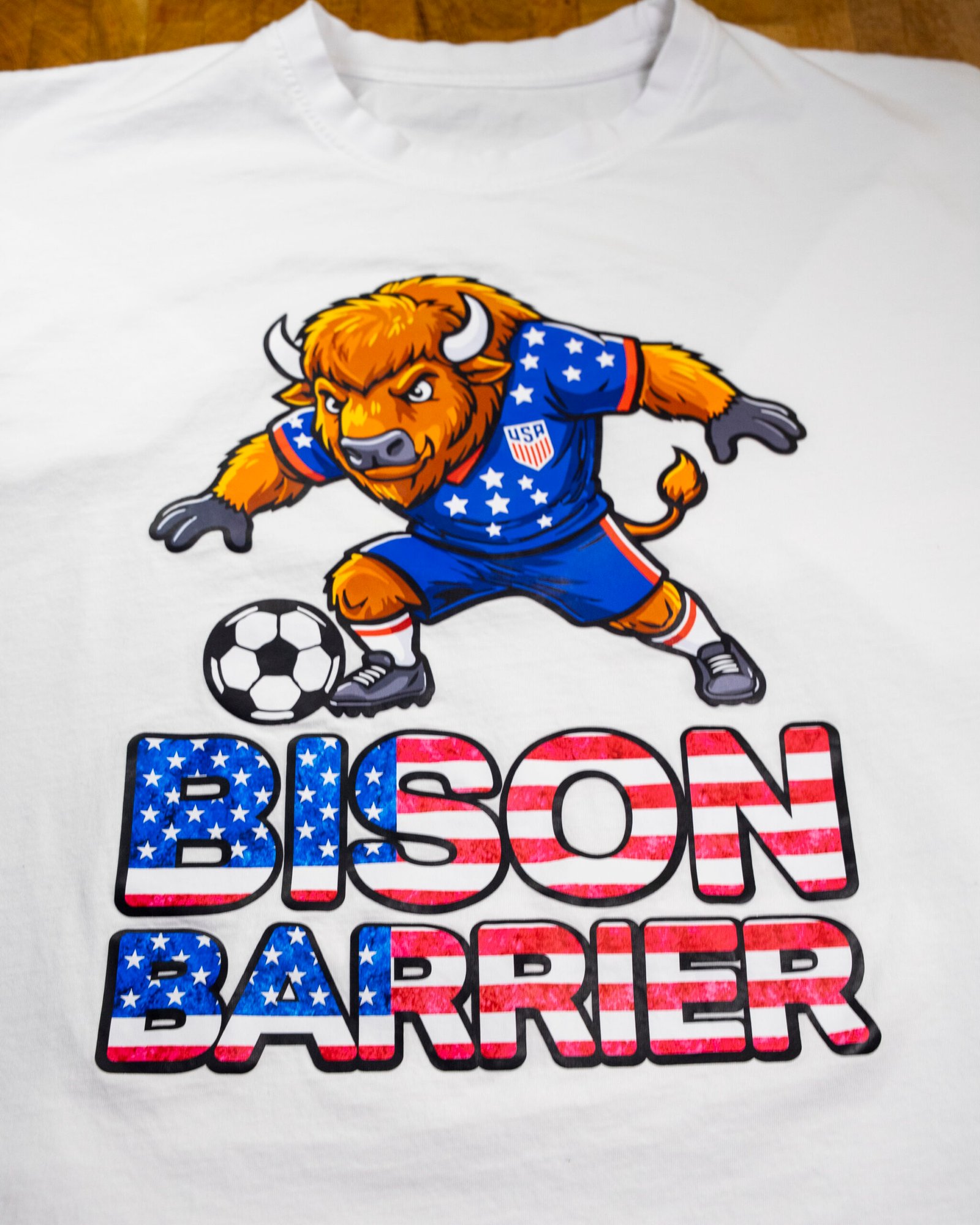 "Bison Barrier" — USA Soccer Graphic Tee