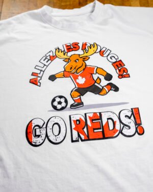 "Allez Les Rouges! Go Reds!" — Canada Moose Graphic Tee - Image 3