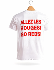 Allez Les Rouges! Go Reds! — Canada Brushstroke Crest Tee - Image 3