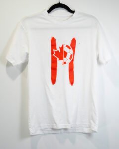 "Allez Les Rouges! Go Reds!" — Canada Brushstroke Crest Tee - Image 3